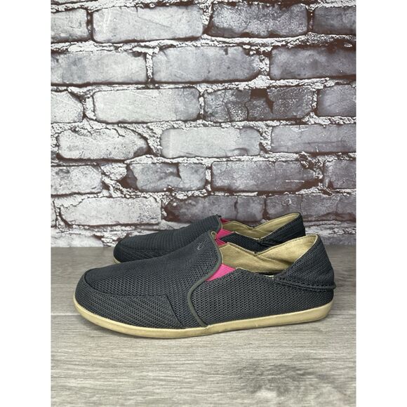 Olukai Waialua Mesh Gray Pink Slip On Casual Loafers Shoes Women Sz 8M US/38EU - Picture 13 of 16